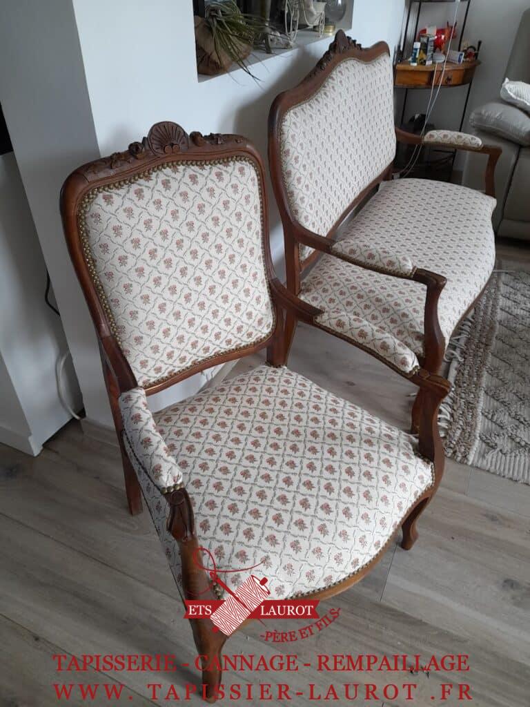 restauration fauteuil à Versailles 78