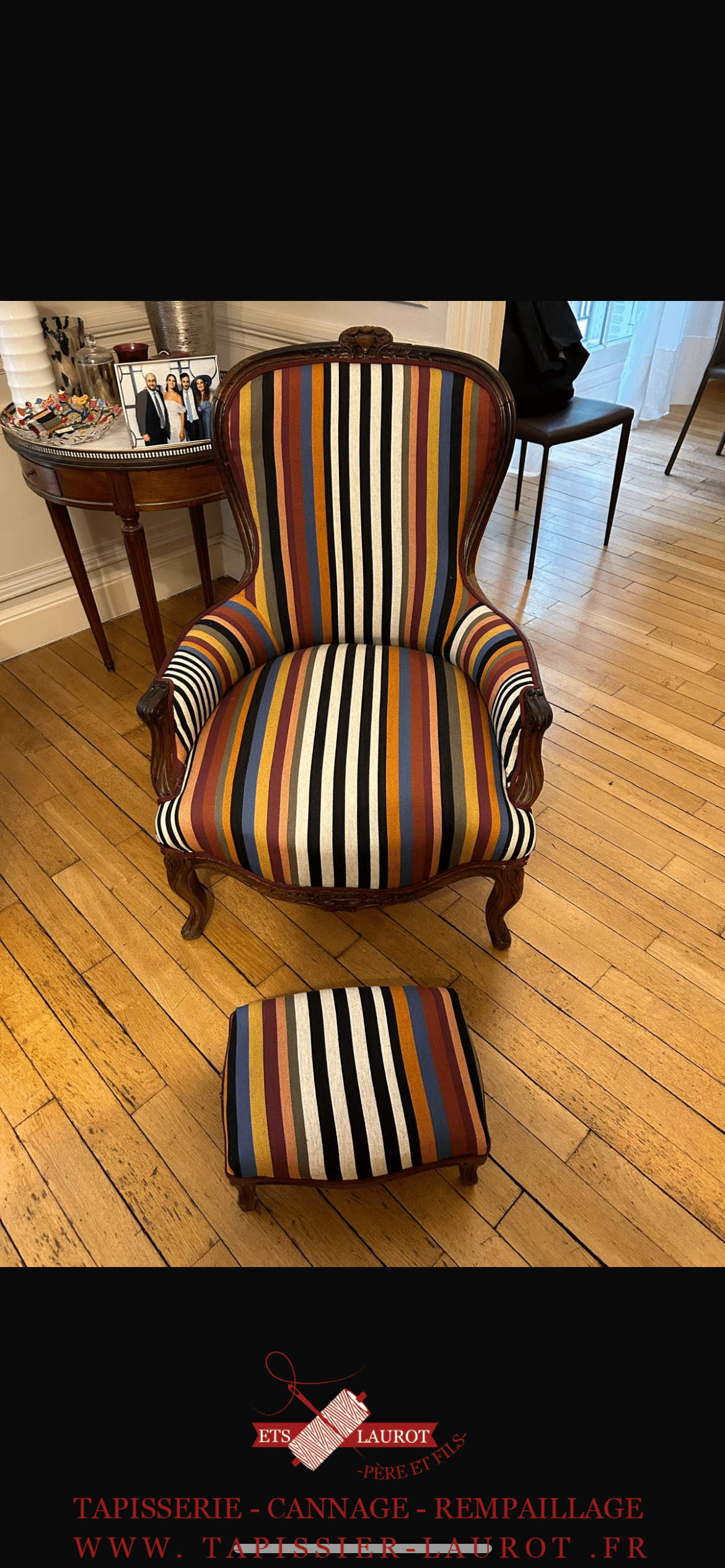 tapissier Oise 60 17 Restauration de fauteuil custon tissus à Luzarche 60