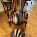 Restauration de fauteuil custon tissus à Luzarche 60