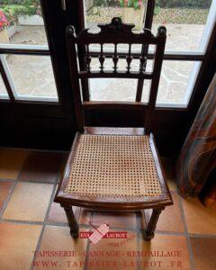 Réfection assise chaise cannage ville de La Frette-sur-Seine 95530 Val-d'Oise