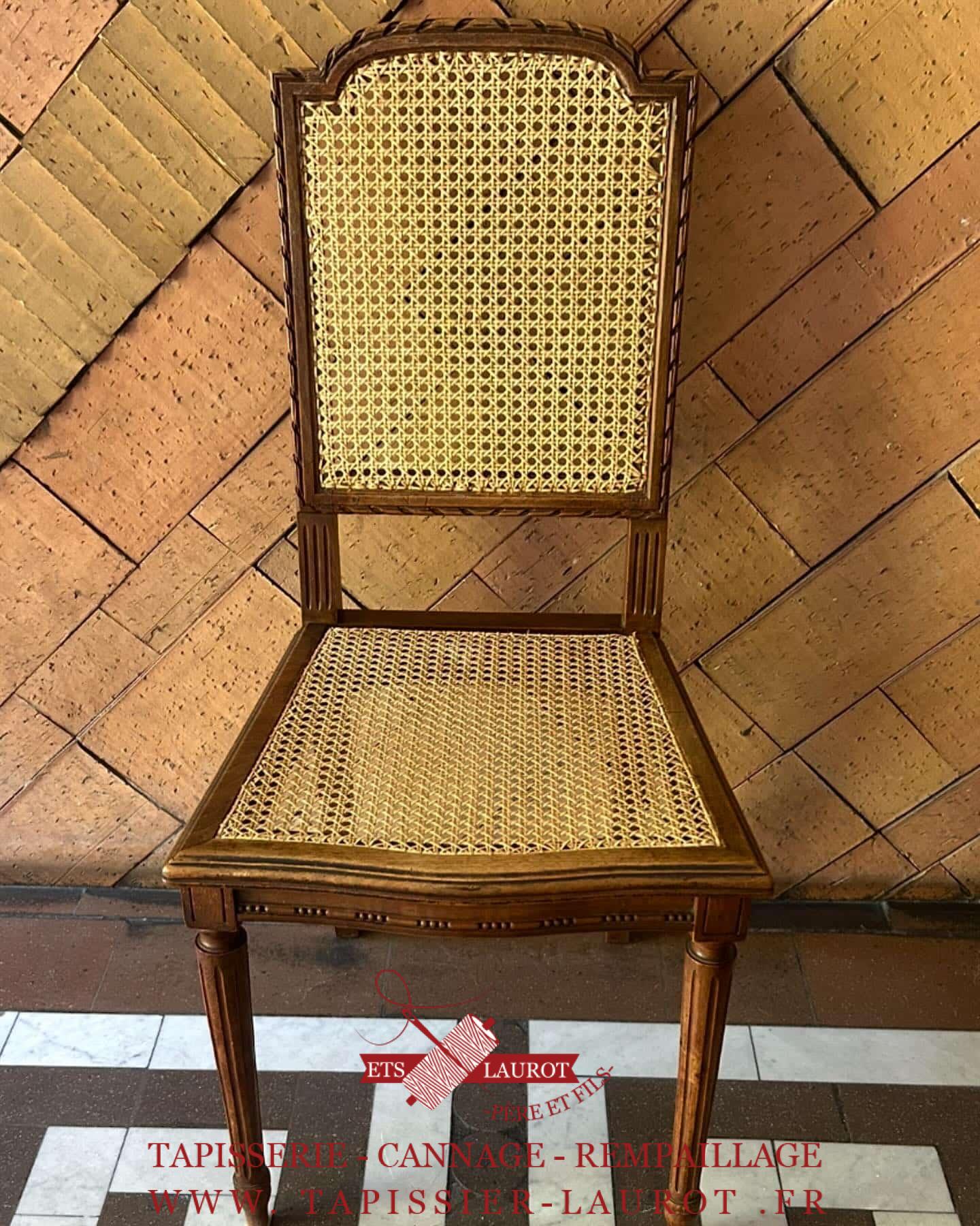 Chaise B32 (Cesca, Marcel Breuer) 15 Refection chaise cannage tradionelle 6 fils assise et dossier Poissy 78300 Yvelines #poissy #yvelines #cannage #chaise #artisan