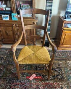 Réfection assise fauteuil en paille Recollage structure bois saint germain en laye 78100 Yvelines #saintgermainenlaye #yvelines #fauteuil #paille #artisan