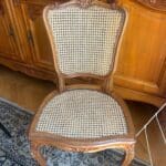 Réfection assise et dossier chaise en cannage le Pecq 78230 Yvelines