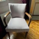 Réfection complète fauteuil style BRIDGE tissus fournis par nos soins 80733 margarita- rosa polvere 95600 Eaubonne 95 val d’Oise