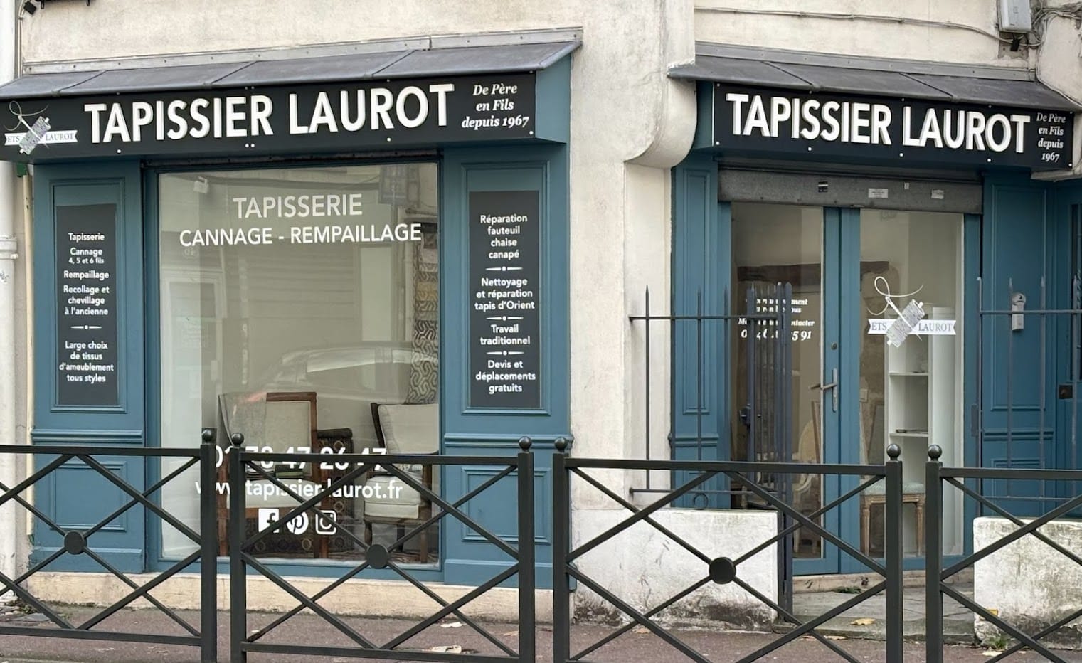 tapissier décorateur avec atelier et boutique réfection fauteuil chaises et canapés Yvelines Val d’Oise Hauts-de-Seine Oise