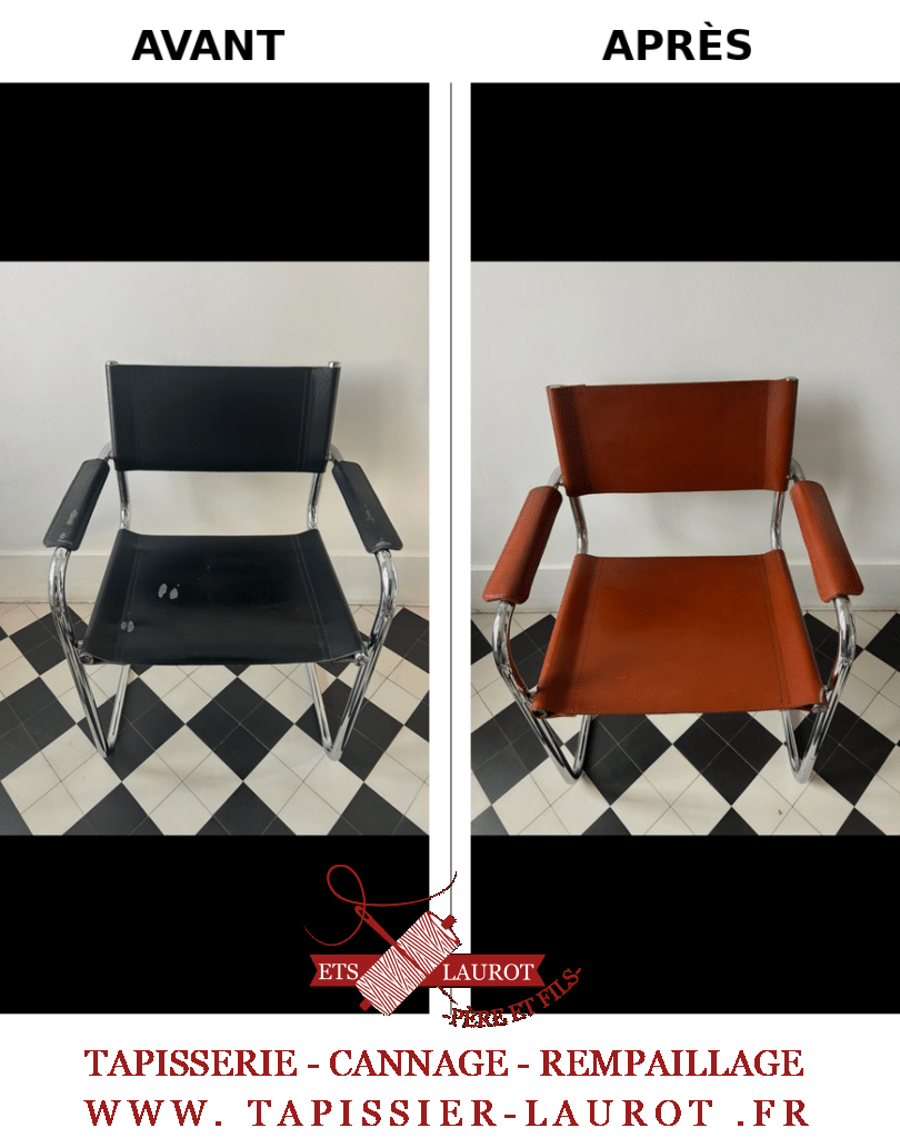 avant_apres_laurot réfection restauration de Fauteuils Mattéo Grassi Marcel Breuer à Maison-Laffitte 78