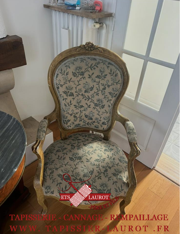 Avant Après Réfection Fauteuil Louis XV à la Reine