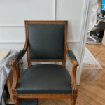 Réfection complète d’un fauteuil de style Louis XVI à Herblay-sur-Seine (95 – Val-d’Oise)