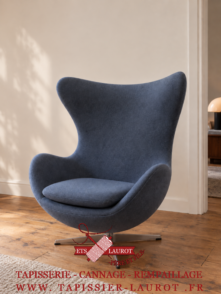 Refection fauteuil Egg Arne Jacobsen 1