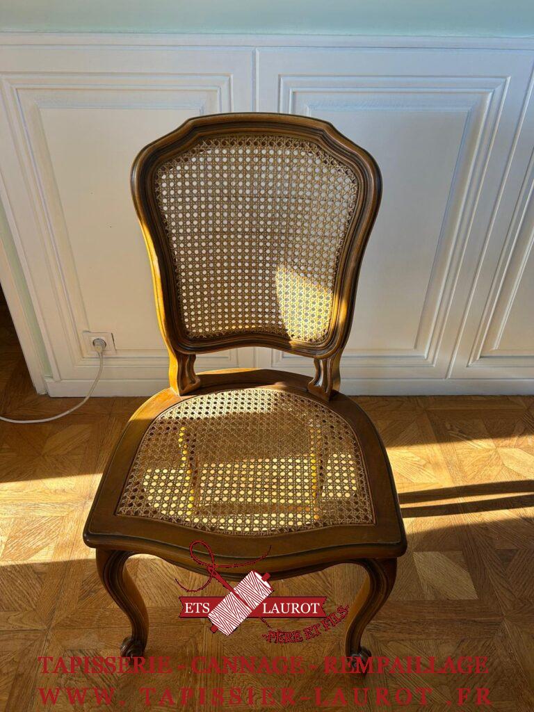 Réfection du cannage de 6 chaises de salle à manger à Montigny-le-Bretonneux